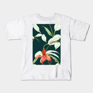 Botanical drawing of Anthurium Kids T-Shirt